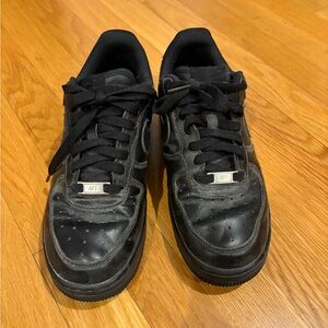 Black Nike Air Force 1s, size 7.5